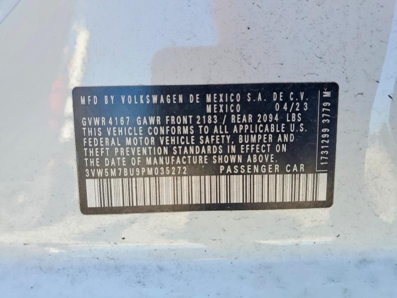 2023 Volkswagen Jetta მანქანა იყიდება აუქციონზე, vin: 3VW5M7BU9PM035272, აუქციონის ნომერი: 59870226