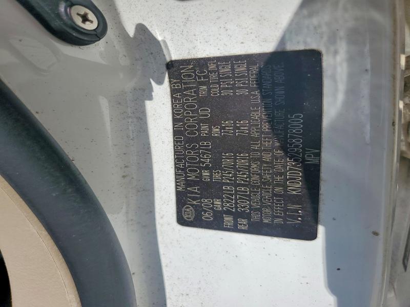 61890926 :رقم المزاد ، KNDJD735295878005 vin ، 2009 Kia Sorento مزاد بيع