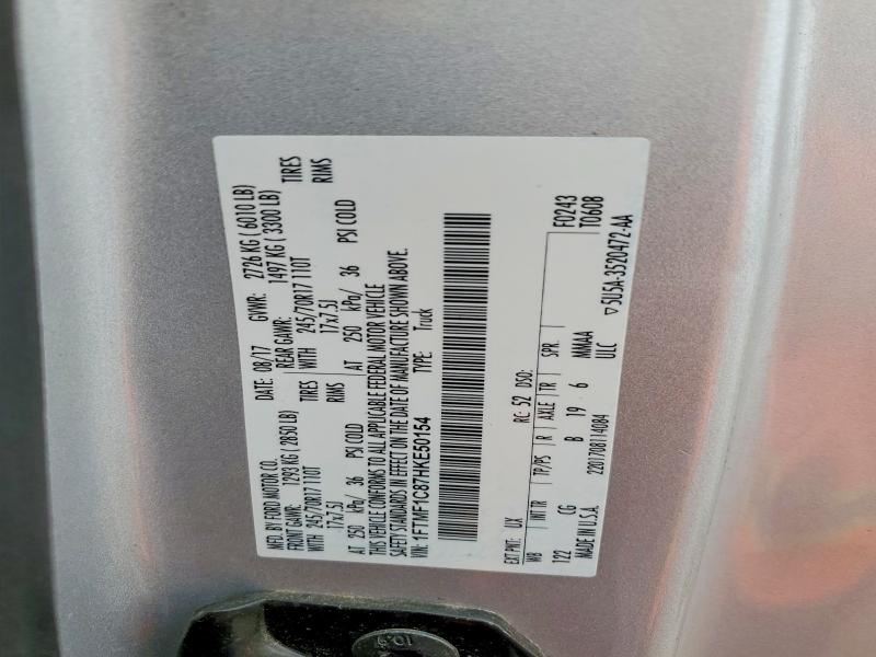 Aukcja sprzedaży 2017 Ford F150, vin: 1FTMF1C87HKE50154, numer aukcji: 59091216