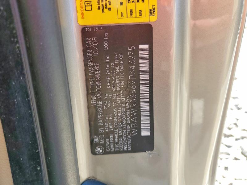 63151636 :رقم المزاد ، WBAWR33569P343275 vin ، 2009 Bmw 328 مزاد بيع