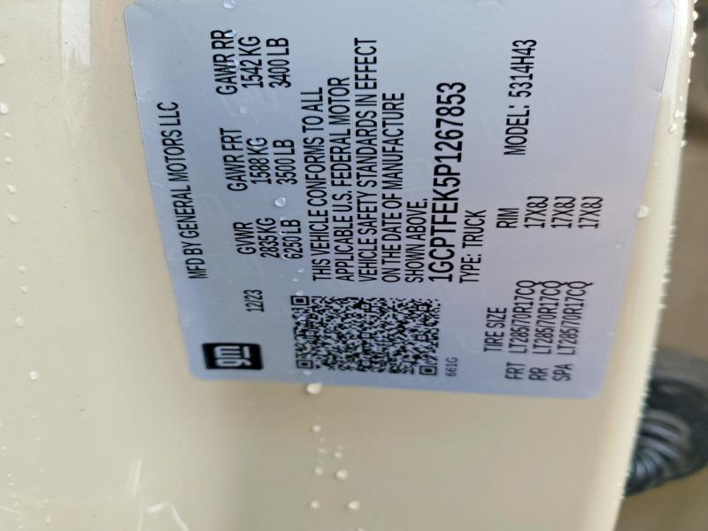 59283446 :رقم المزاد ، 1GCPTFEK5P1267853 vin ، 2023 Chevrolet Colorado مزاد بيع