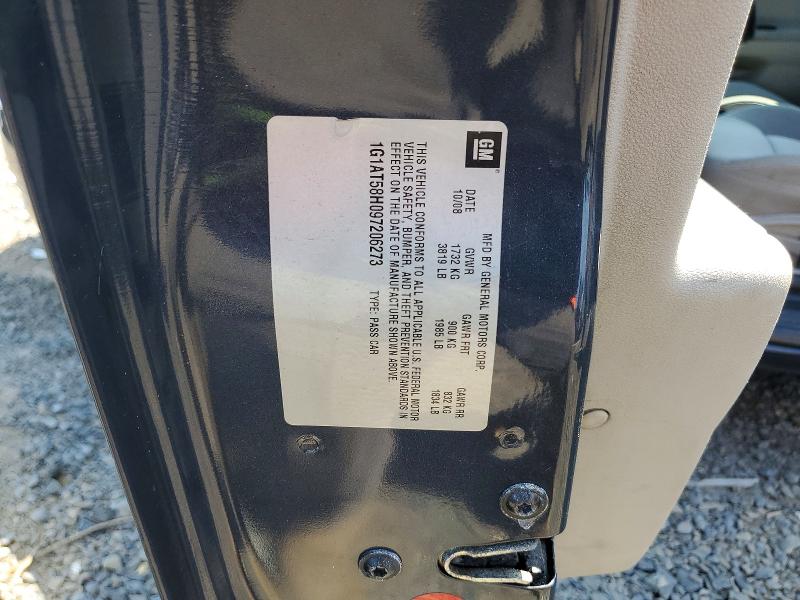 2009 Chevrolet Cobalt მანქანა იყიდება აუქციონზე, vin: 1G1AT58H097206273, აუქციონის ნომერი: 61278206