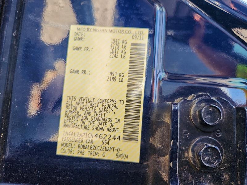 Aukcja sprzedaży 2012 Nissan Altima 2.5, vin: 1N4AL2AP1CN462244, numer aukcji: 60039226