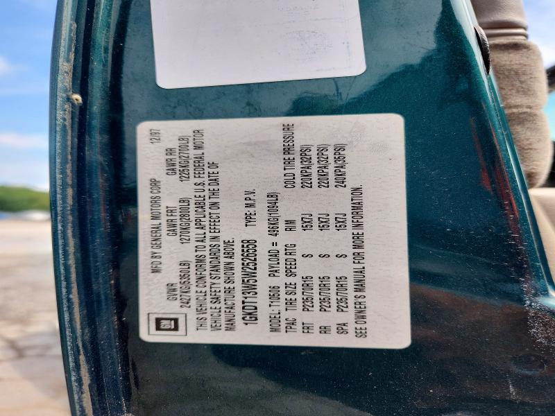 60381936 :رقم المزاد ، 1GKDT13W5W2526558 vin ، 1998 Gmc Jimmy مزاد بيع