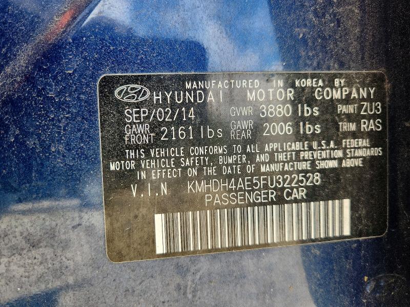 Продаж на аукціоні авто 2015 Hyundai Elantra Gt, vin: KMHDH4AE5FU322528, номер лоту: 63162536