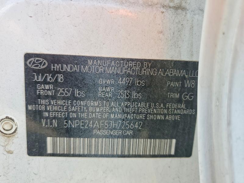 59323886 :رقم المزاد ، 5NPE24AF5JH725642 vin ، 2018 Hyundai Sonata مزاد بيع