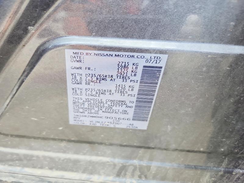 Продажа на аукционе авто 2017 Nissan Pathfinder, vin: 5N1DR2MM0HC905666, номер лота: 60047626