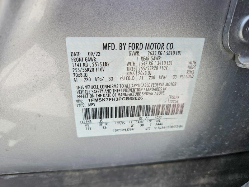 61855726 :رقم المزاد ، 1FMSK7FH3PGB68026 vin ، 2023 Ford Explorer مزاد بيع