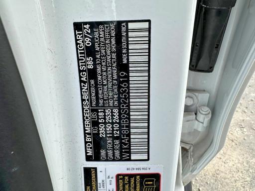 Aukcja sprzedaży 2025 Mercedes-benz C, vin: W1KAF8HB9SR253619, numer aukcji: 61732686