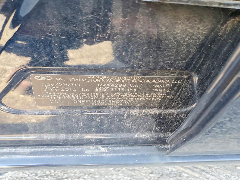 59241076 :رقم المزاد ، 5NPEU46C46H079204 vin ، 2006 Hyundai Sonata مزاد بيع