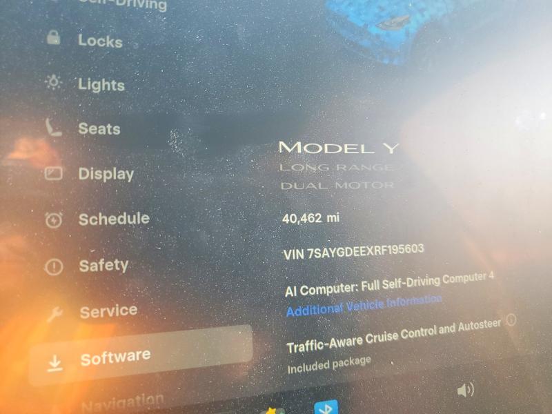 60014826 :رقم المزاد ، 7SAYGDEEXRF195603 vin ، 2024 Tesla Model Y مزاد بيع