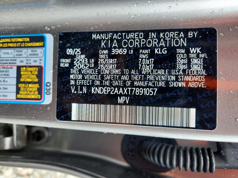 Aukcja sprzedaży 2026 Kia Seltos, vin: KNDEP2AAXT7891057, numer aukcji: 61545986