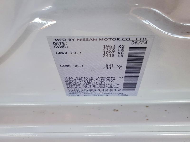 Продаж на аукціоні авто 2024 Nissan Altima, vin: 1N4BL4CV8RN432842, номер лоту: 59669686