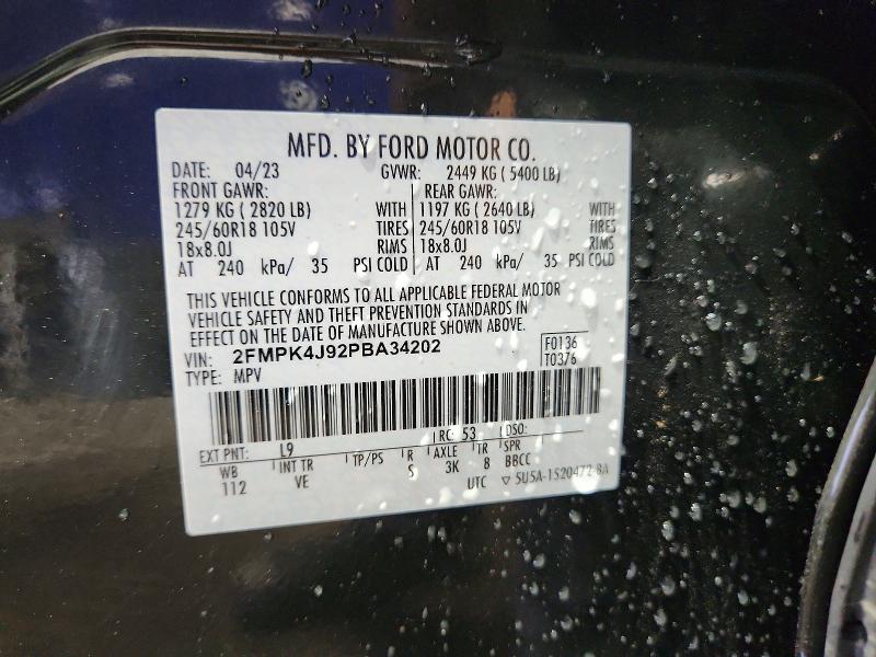 Продажа на аукционе авто 2023 Ford Edge, vin: 2FMPK4J92PBA34202, номер лота: 63023966