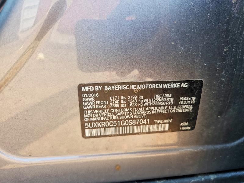 Aukcja sprzedaży 2016 Bmw X5, vin: 5UXKR0C51G0S87041, numer aukcji: 62903036