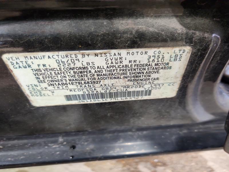 Продаж на аукціоні авто 2009 Nissan Sentra, vin: 3N1AB61E79L683927, номер лоту: 60618526