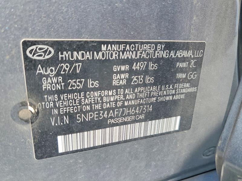 Продаж на аукціоні авто 2018 Hyundai Sonata, vin: 5NPE34AF7JH647314, номер лоту: 63014146