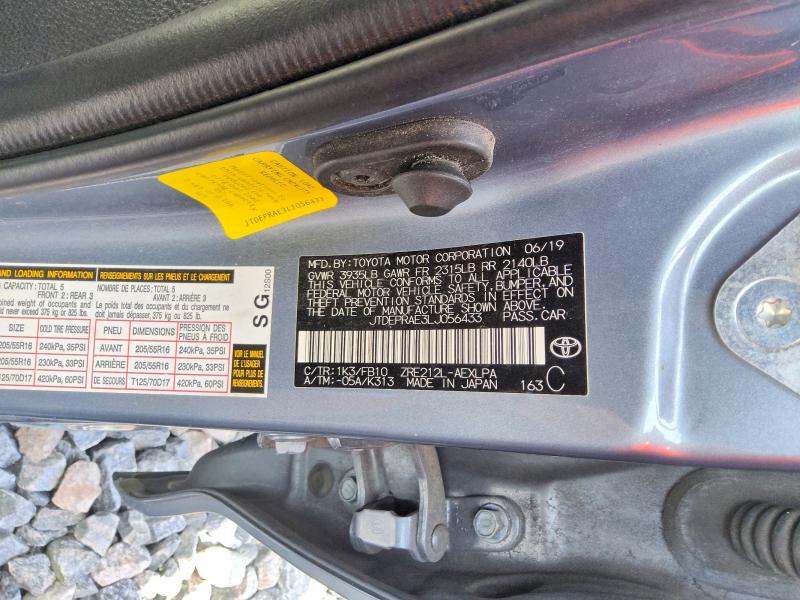 Aukcja sprzedaży 2020 Toyota Corolla, vin: JTDEPRAE3LJ056433, numer aukcji: 60182376