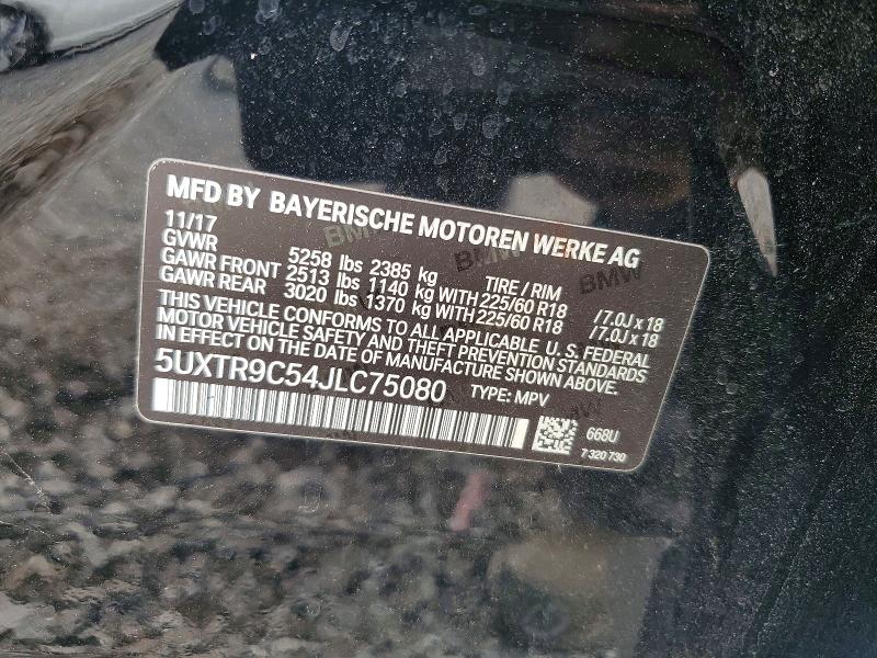 Aukcja sprzedaży 2018 Bmw X3, vin: 5UXTR9C54JLC75080, numer aukcji: 61413246