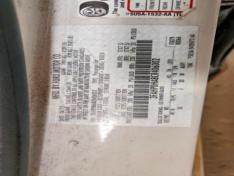 Aukcja sprzedaży 2012 Ford Fusion, vin: 3FAHP0HA8CR406002, numer aukcji: 61145016
