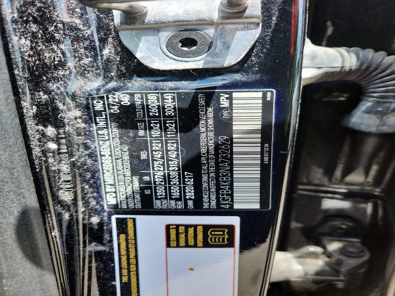 61512756 :رقم المزاد ، 4JGFB4KB3NA732629 vin ، 2022 Mercedes-benz Gle مزاد بيع