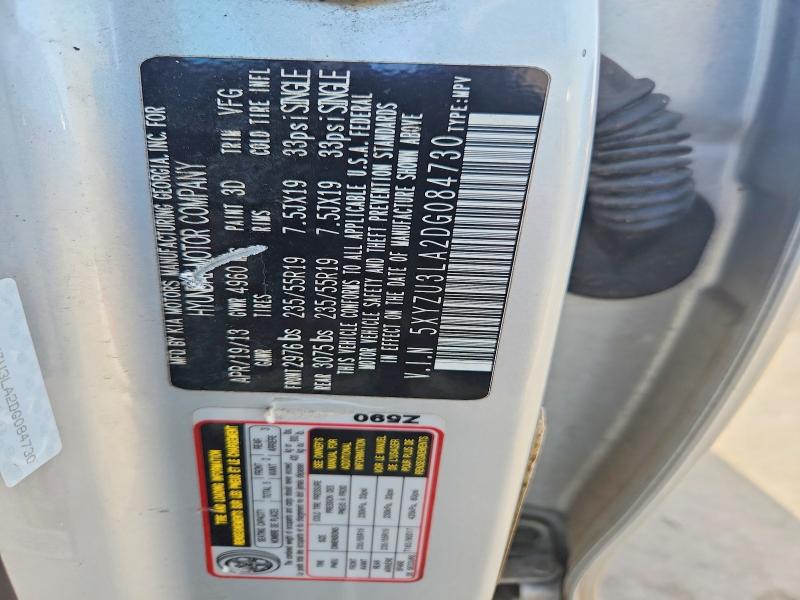 60752396 :رقم المزاد ، 5XYZU3LA2DG084730 vin ، 2013 Hyundai Santa Fe Sport مزاد بيع