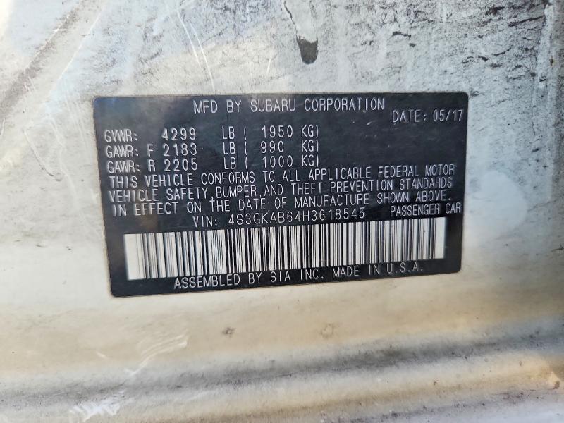 Продаж на аукціоні авто 2017 Subaru Impreza, vin: 4S3GKAB64H3618545, номер лоту: 60521096