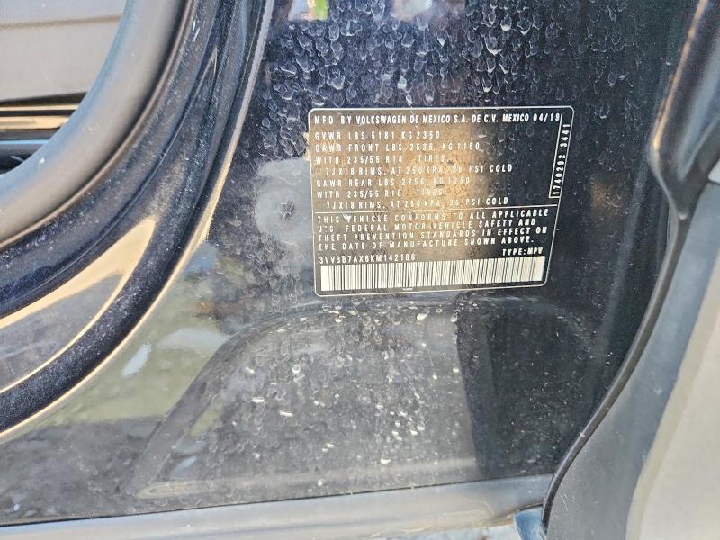 Aukcja sprzedaży 2019 Volkswagen Tiguan, vin: 3VV3B7AX6KM142186, numer aukcji: 61044526