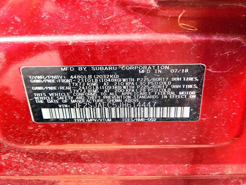 Продажа на аукционе авто 2018 Subaru Forester, vin: JF2SJAEC5JH614447, номер лота: 60968906