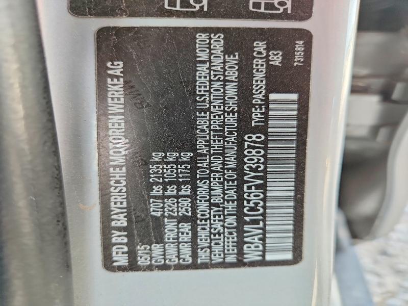 Продажа на аукционе авто 2015 Bmw X1, vin: WBAVL1C56FVY39878, номер лота: 59162496