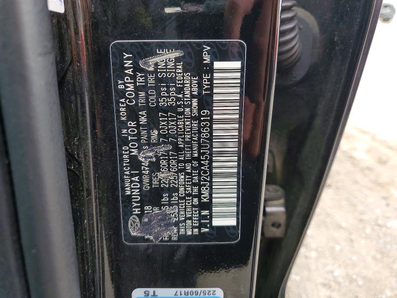 Продажа на аукционе авто 2018 Hyundai Tucson, vin: KM8J2CA45JU786319, номер лота: 58849206