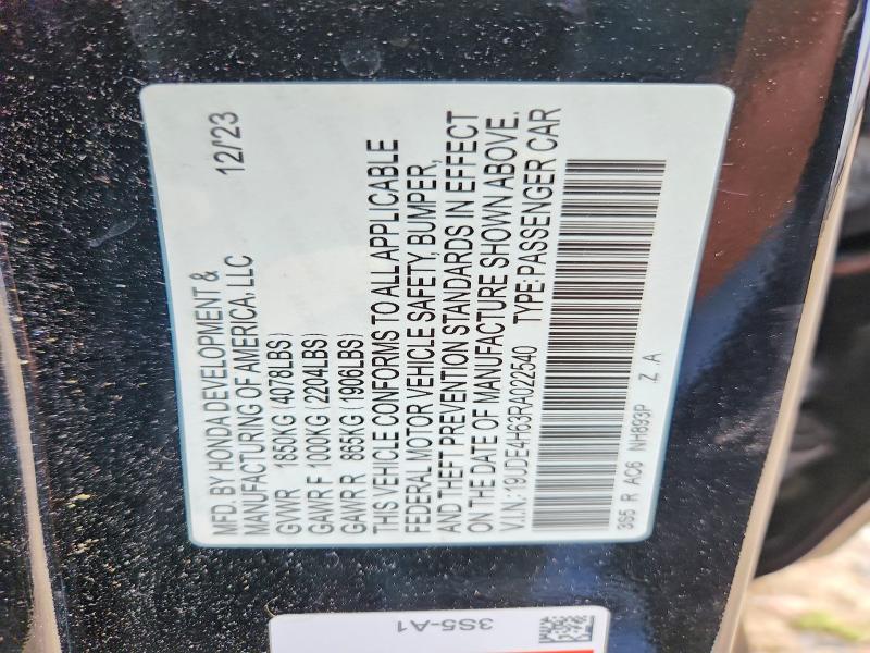 Продаж на аукціоні авто 2024 Acura Integra, vin: 19UDE4H63RA022540, номер лоту: 60316456