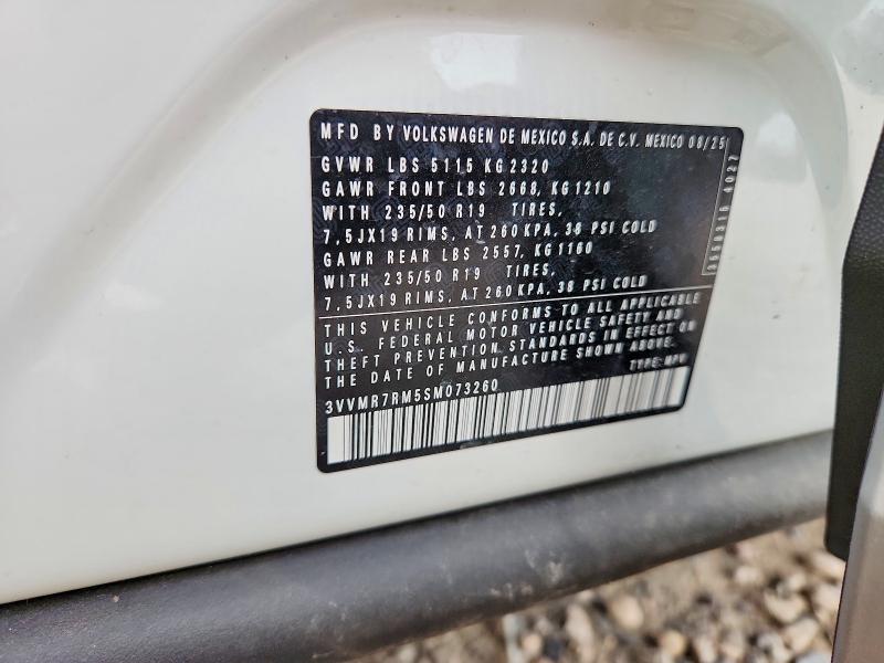 Aukcja sprzedaży 2025 Volkswagen Tiguan, vin: 3VVMR7RM5SM073260, numer aukcji: 62850506
