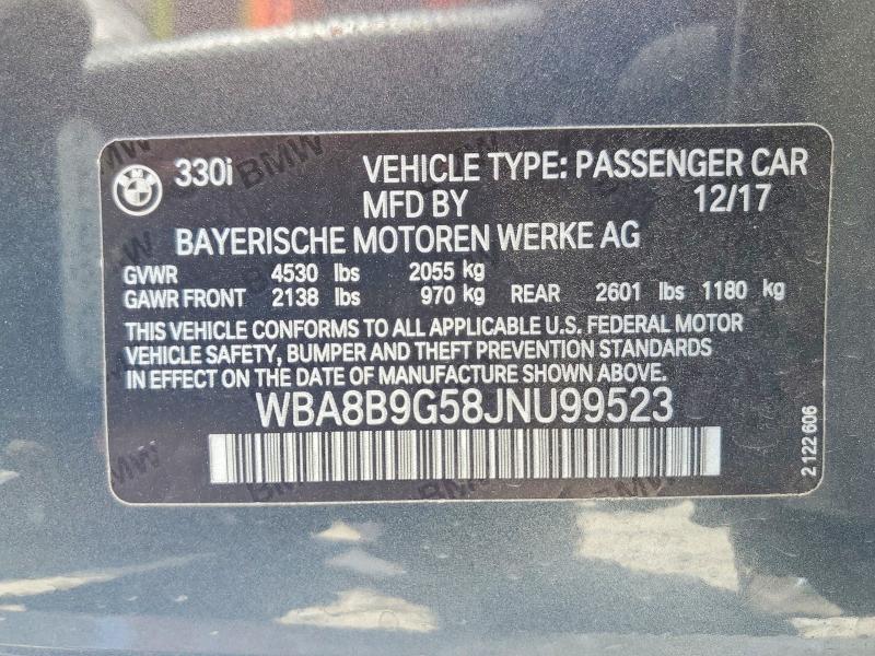Продажа на аукционе авто 2018 Bmw 330, vin: WBA8B9G58JNU99523, номер лота: 60886166