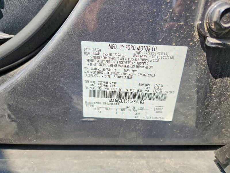 Aukcja sprzedaży 2020 Ford Ecosport, vin: MAJ6S3JL8LC384102, numer aukcji: 59704306