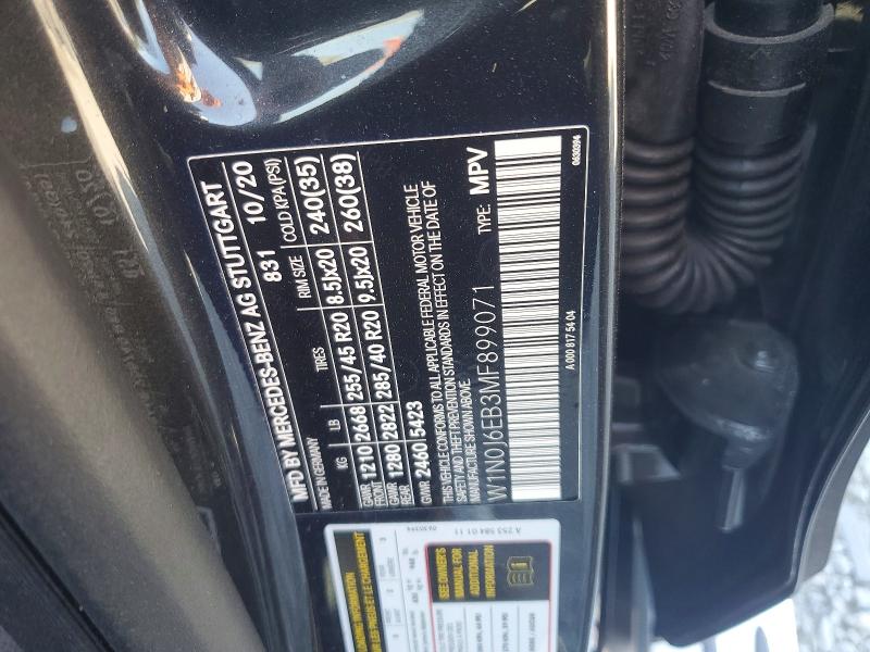 62677256 :رقم المزاد ، W1N0J6EB3MF899071 vin ، 2021 Mercedes-benz Glc Coupe مزاد بيع