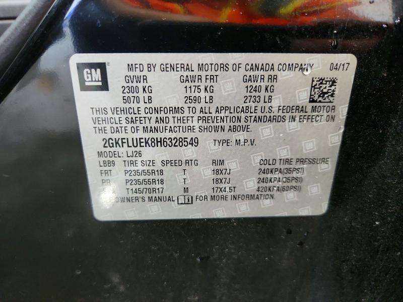60041636 :رقم المزاد ، 2GKFLUEK8H6328549 vin ، 2017 Gmc Terrain مزاد بيع