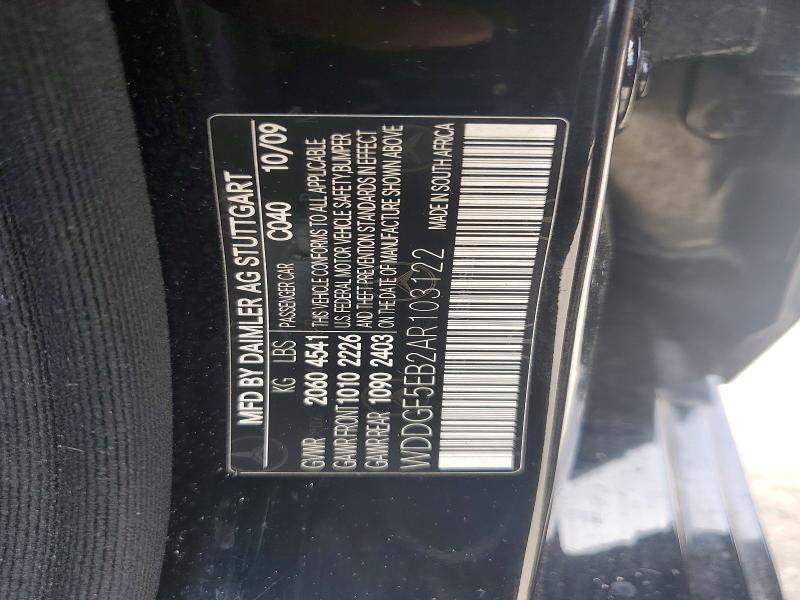 Aukcja sprzedaży 2010 Mercedes-benz C, vin: WDDGF5EB2AR103122, numer aukcji: 61169546