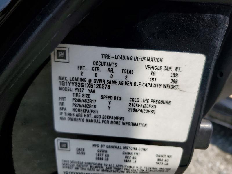 Продаж на аукціоні авто 1999 Chevrolet Corvetet, vin: 1G1YY32G1X5120578, номер лоту: 62943976