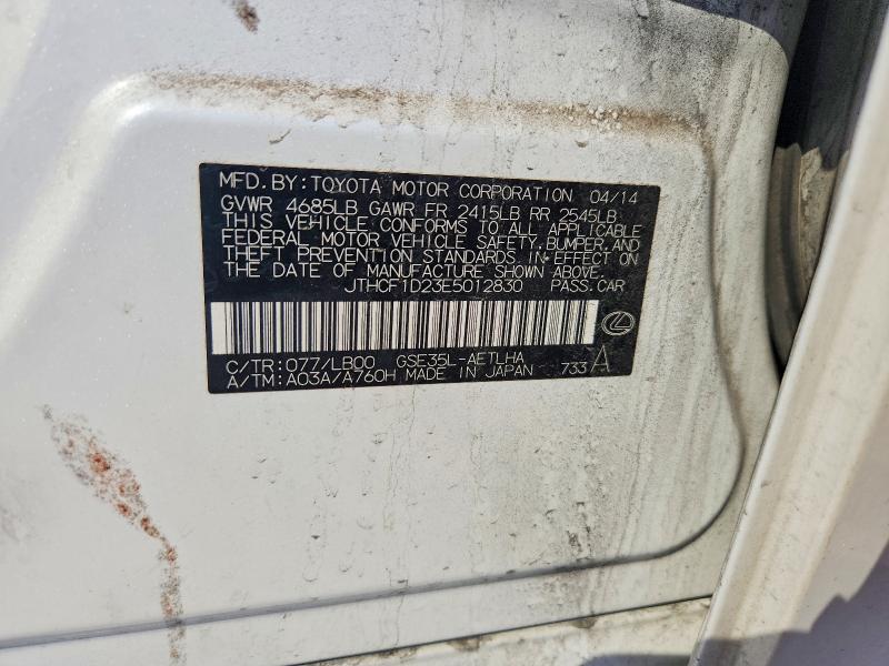 Продажа на аукционе авто 2014 Lexus Is, vin: JTHCF1D23E5012830, номер лота: 59345266