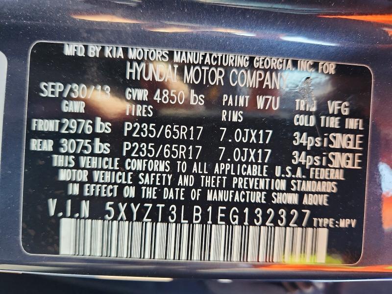 Auction sale of the 2014 Hyundai Santa Fe Sport, vin: 5XYZT3LB1EG132327, lot number: 59671336