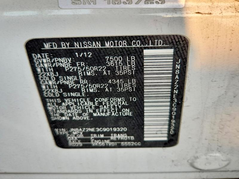 Продажа на аукционе авто 2012 Infiniti Qx56, vin: JN8AZ2NE3C9019320, номер лота: 63175696