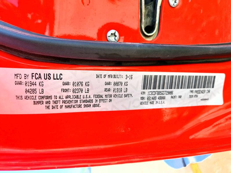 Продажа на аукционе авто 2016 Dodge Dart, vin: 1C3CDFBB5GD729086, номер лота: 60183036
