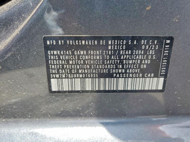 Продаж на аукціоні авто 2024 Volkswagen Jetta, vin: 3VW7M7BU8RM016935, номер лоту: 59663956
