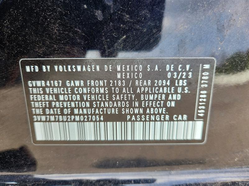 Продажа на аукционе авто 2023 Volkswagen Jetta, vin: 3VW7M7BU2PM027054, номер лота: 62313316