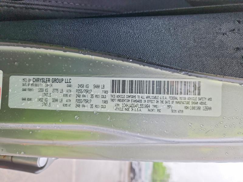 Продаж на аукціоні авто 2015 Jeep Wrangler Unlimited, vin: 1C4HJWDG4FL551064, номер лоту: 56963106