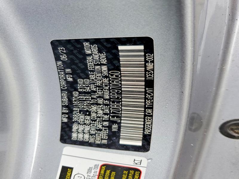 Aukcja sprzedaży 2023 Subaru Brz, vin: JF1ZDBE19P9706050, numer aukcji: 62031786