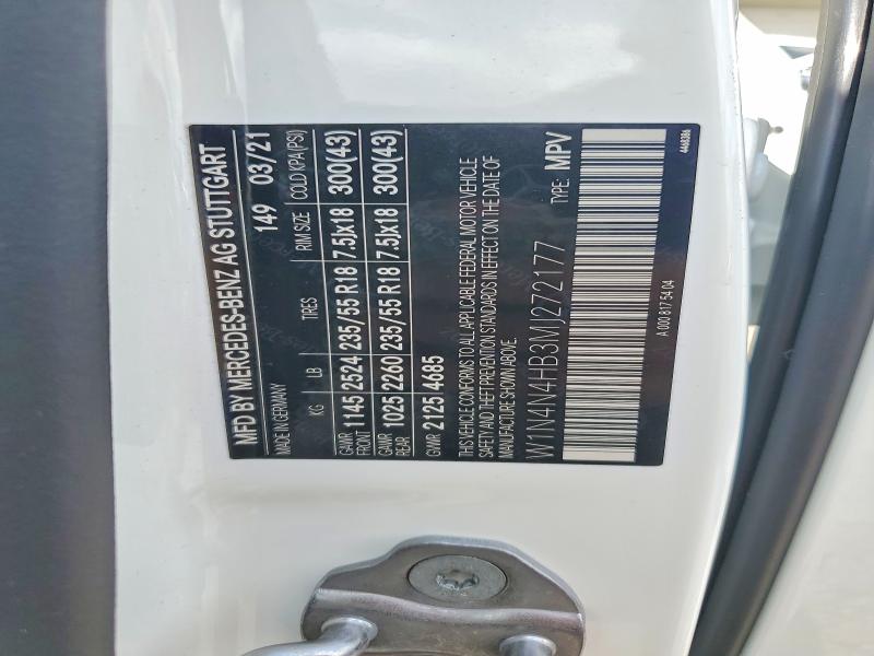 61685926 :رقم المزاد ، W1N4N4HB3MJ272177 vin ، 2021 Mercedes-benz Gla مزاد بيع