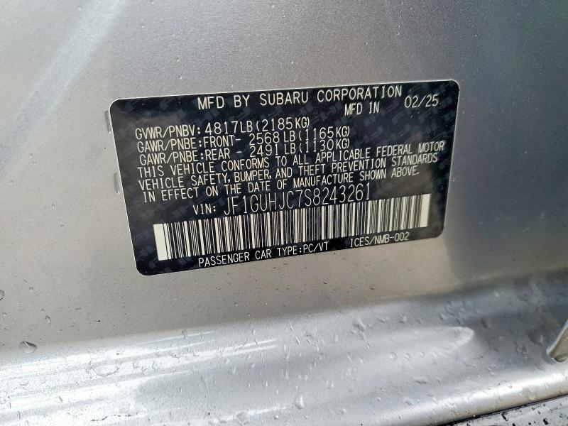 Aukcja sprzedaży 2025 Subaru Impreza, vin: JF1GUHJC7S8243261, numer aukcji: 58697436