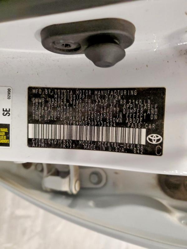 Aukcja sprzedaży 2024 Toyota Corolla, vin: 5YFB4MDE2RP130424, numer aukcji: 60168846